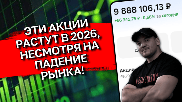 4 акции в 2026г, которые растут против падения рынка и платят щедрые дивиденды