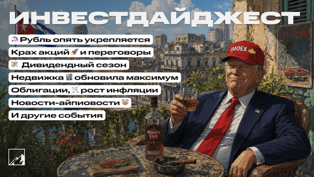 🚀 Рубль опять укрепился, а акциям хана! Новый максимум цен в недвижке. Дивидендный сезон, облигации, инфляция, новое IPO. Воскресный инвестдайджест